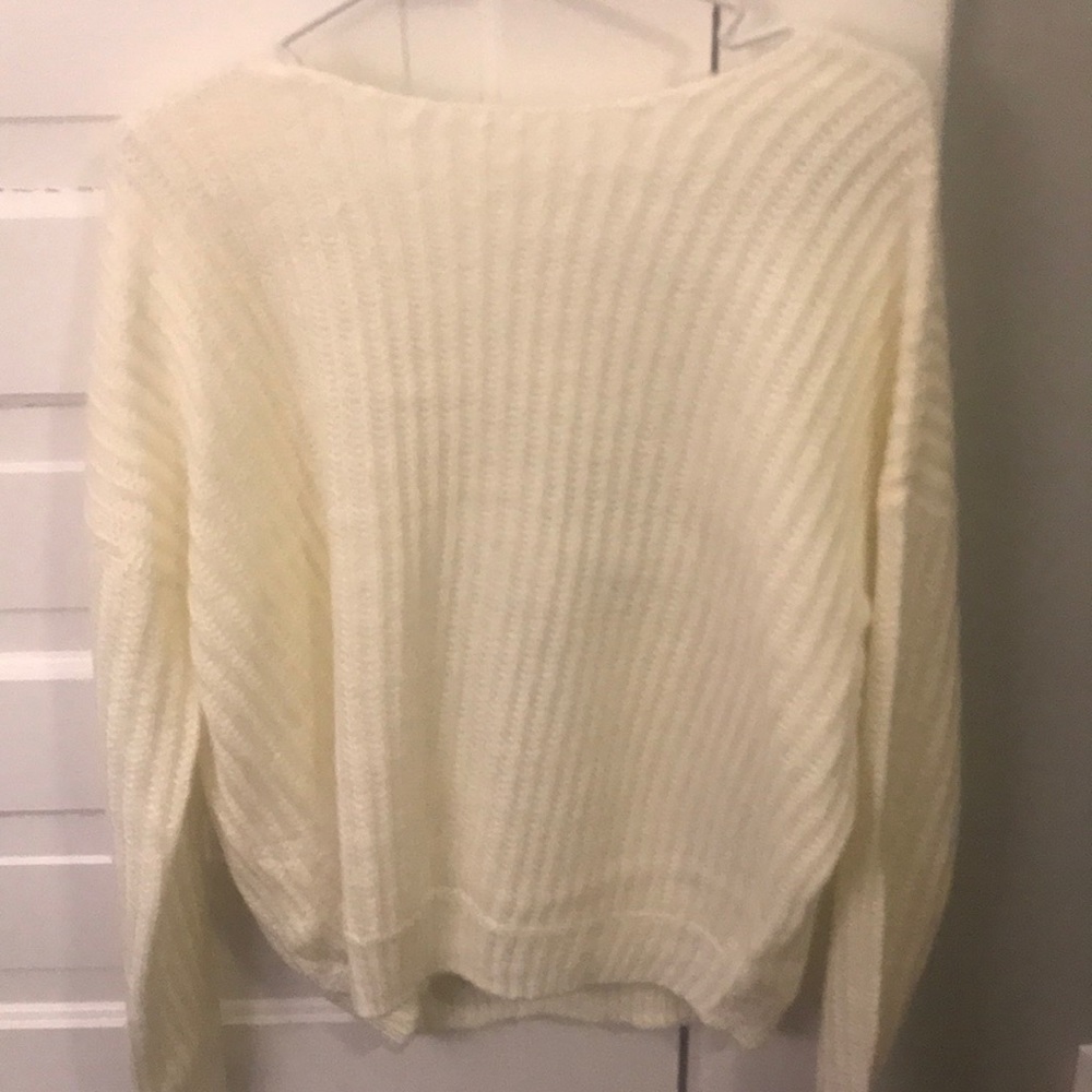 ASOS Cream Open Back Sweater